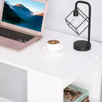 GDFStudio Paskal 47 Escritorio para Oficina en Casa con Estantes de Almacenamiento de 6 Niveles