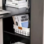 GDFStudio Paskal 47 Escritorio para Oficina en Casa con Estantes de Almacenamiento de 6 Niveles