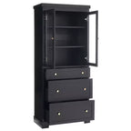 Mueble de almacenamiento de baño Whisen 70.1 con puertas de cristal de cierre suave, estantes ajustables y 3 cajones