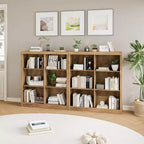 Estantería organizadora de 6 cubos, estantería alta de 53 pulgadas, moderna, de pie, para sala de estar, dormitorio, oficina en casa
