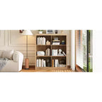 Estantería organizadora de 6 cubos, estantería alta de 53 pulgadas, moderna, de pie, para sala de estar, dormitorio, oficina en casa