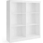 Estantería organizadora de 6 cubos, estantería alta de 53 pulgadas, moderna, de pie, para sala de estar, dormitorio, oficina en casa