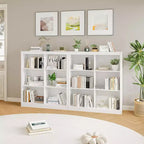 Estantería organizadora de 6 cubos, estantería alta de 53 pulgadas, moderna, de pie, para sala de estar, dormitorio, oficina en casa