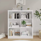 Estantería organizadora de 6 cubos, estantería alta de 53 pulgadas, moderna, de pie, para sala de estar, dormitorio, oficina en casa