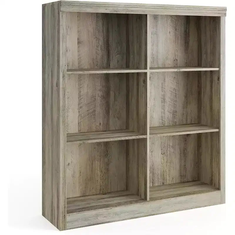Estantería organizadora de 6 cubos, estantería alta de 53 pulgadas, moderna, de pie, para sala de estar, dormitorio, oficina en casa