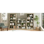 Estantería organizadora de 6 cubos, estantería alta de 53 pulgadas, moderna, de pie, para sala de estar, dormitorio, oficina en casa