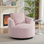 Okak Moderno Sillón Giratorio 360° Tipo Barril con Asiento Cómodo, Sofá Pequeño con Brazos para Sala de Estar, Oficina, Apartamento