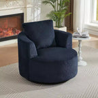 Okak Moderno Sillón Giratorio 360° Tipo Barril con Asiento Cómodo, Sofá Pequeño con Brazos para Sala de Estar, Oficina, Apartamento