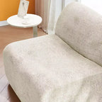 Sofá y sillón Okak modernos de espuma de compresión con reposapiés, cómodo conjunto de futón y sillón decorativo para dormitorio, sala de estar u oficina