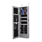Okak Moedern Espejo de cuerpo entero con almacenamiento de joyas, espejo de pared con cerradura de seguridad, espejo de puerta para sala de estar, cuarto de ropa