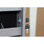Okak Moedern Espejo de cuerpo entero con almacenamiento de joyas, espejo de pared con cerradura de seguridad, espejo de puerta para sala de estar, cuarto de ropa