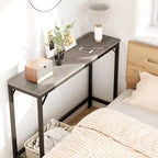 Modern Narrow Entryway Console Table, 39.4 Sofa Table for Living Room, Slim Space-Saving Table for Hallway, Narrow Table Behind Sofa
