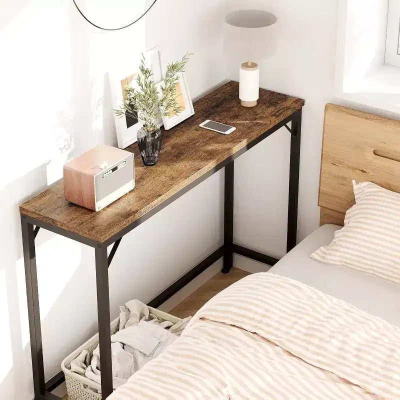 Modern Narrow Entryway Console Table, 39.4 Sofa Table for Living Room, Slim Space-Saving Table for Hallway, Narrow Table Behind Sofa