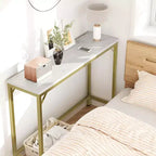 Modern Narrow Entryway Console Table, 39.4 Sofa Table for Living Room, Slim Space-Saving Table for Hallway, Narrow Table Behind Sofa