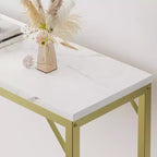 Modern Narrow Entryway Console Table, 39.4 Sofa Table for Living Room, Slim Space-Saving Table for Hallway, Narrow Table Behind Sofa