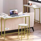Modern Narrow Entryway Console Table, 39.4 Sofa Table for Living Room, Slim Space-Saving Table for Hallway, Narrow Table Behind Sofa