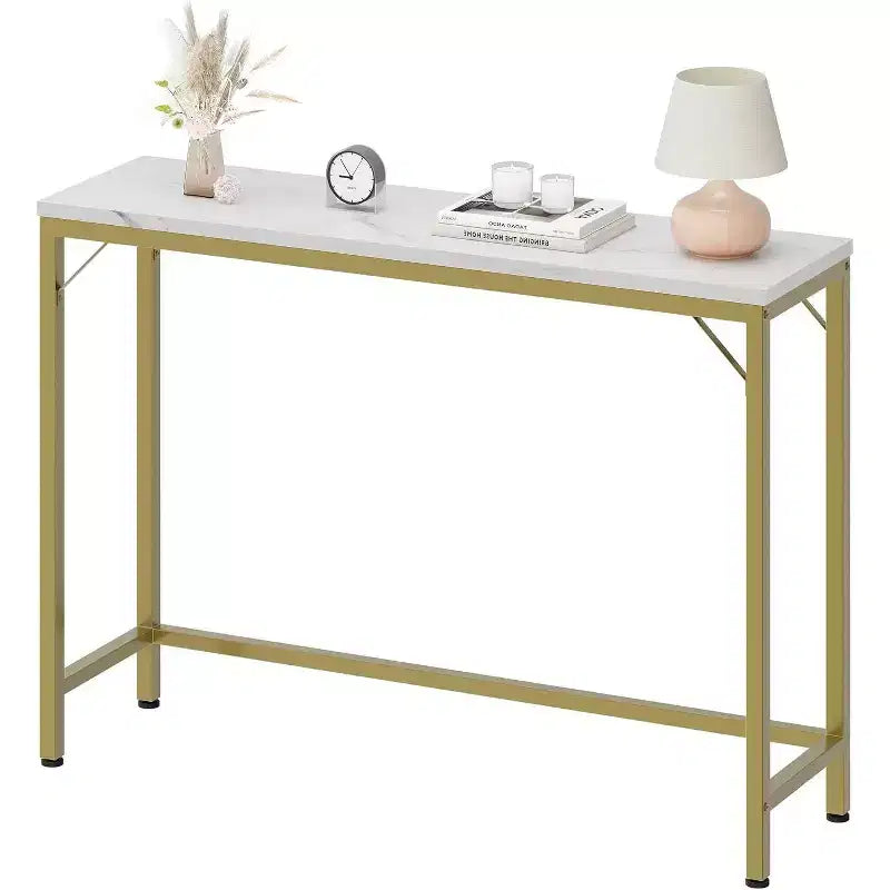 Modern Narrow Entryway Console Table, 39.4 Sofa Table for Living Room, Slim Space-Saving Table for Hallway, Narrow Table Behind Sofa