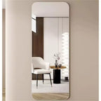 Okak 65*24/60*15/56*15in Espejo de Cuerpo Entero Antiexplosión con Esquina Redonda, Espejo de Pared Moderno de 5mm, Espejo para Guardarropa, Sala de Estar
