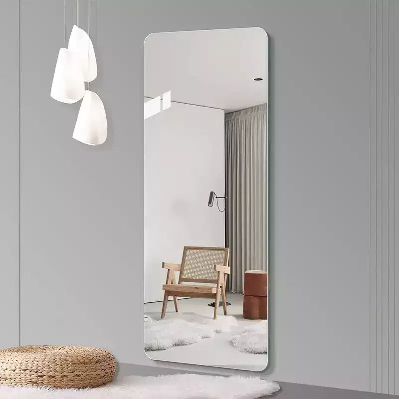 Okak 65*24/60*15/56*15in Espejo de Cuerpo Entero Antiexplosión con Esquina Redonda, Espejo de Pared Moderno de 5mm, Espejo para Guardarropa, Sala de Estar