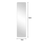 Okak 65*24/60*15/56*15in Espejo de Cuerpo Entero Antiexplosión con Esquina Redonda, Espejo de Pared Moderno de 5mm, Espejo para Guardarropa, Sala de Estar