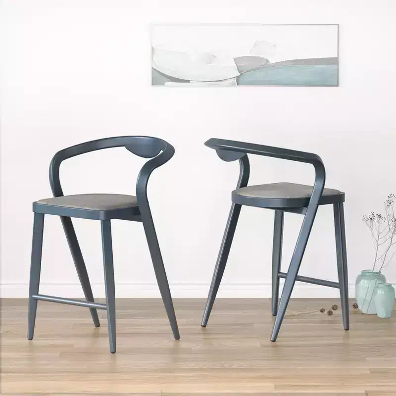 Taburetes de bar, juego de 2, taburetes de altura de mostrador giratorios con respaldo, sillas de bar modernas ajustables, taburetes altos sin brazos para isla de cocina