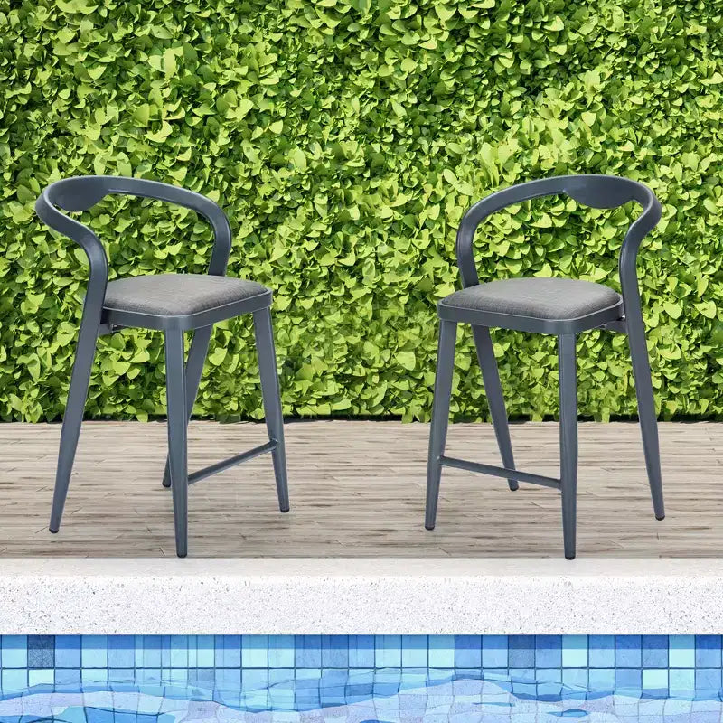 Taburetes de bar, juego de 2, taburetes de altura de mostrador giratorios con respaldo, sillas de bar modernas ajustables, taburetes altos sin brazos para isla de cocina