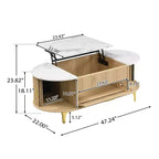 Mesa de centro elevable Christopher Knight Home Nova con almacenamiento oculto