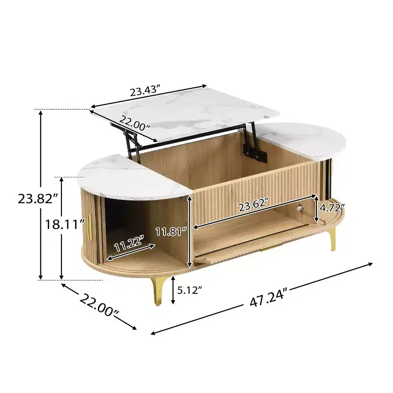 Mesa de centro elevable Christopher Knight Home Nova con almacenamiento oculto
