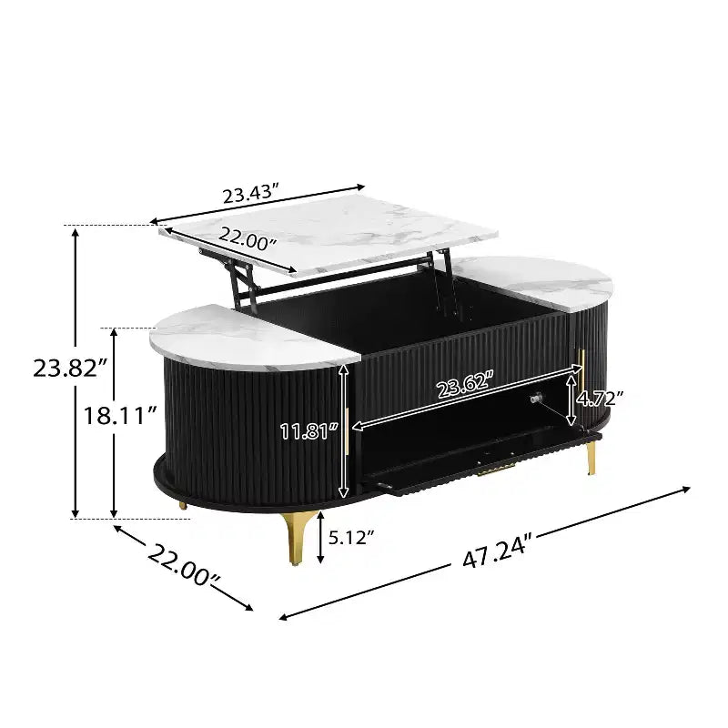 Mesa de centro elevable Christopher Knight Home Nova con almacenamiento oculto