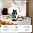 COZONY Cómoda Moderna de 4 Cajones con Iluminación Ambiental, Gabinete de Almacenamiento Multifuncional con Acceso Eléctrico, 2 unidades con envío en 2 cajas