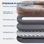 Cama para perros para humanos, para ti y tus mascotas, para dormir la siesta, cama ortopédica lavable de piel sintética para perros, 172 x 110 x 22 cm