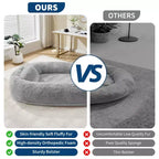 Cama para perros para humanos, para ti y tus mascotas, para dormir la siesta, cama ortopédica lavable de piel sintética para perros, 172 x 110 x 22 cm