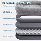 Cama para perros para humanos, para ti y tus mascotas, para dormir la siesta, cama ortopédica lavable de piel sintética para perros, 172 x 110 x 22 cm