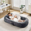 Human Dog Bed Fits You and Pets for People Doze Off, Washable Faux Fur Napping Orthopedic Dog Bed, 67.7  43.3  8.6