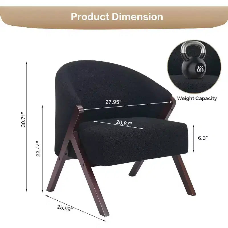 Sillón de estilo moderno, material PU, cómoda silla de lectura acolchada, sofá sin reposabrazos, adecuado para sala de estar y dormitorio
