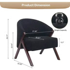 Sillón de estilo moderno, material PU, cómoda silla de lectura acolchada, sofá sin reposabrazos, adecuado para sala de estar y dormitorio