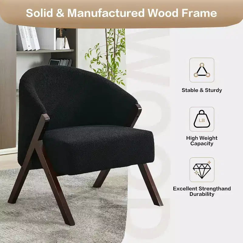 Sillón de estilo moderno, material PU, cómoda silla de lectura acolchada, sofá sin reposabrazos, adecuado para sala de estar y dormitorio