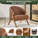 Sillón de estilo moderno, material PU, cómoda silla de lectura acolchada, sofá sin reposabrazos, adecuado para sala de estar y dormitorio