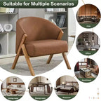Sillón de estilo moderno, material PU, cómoda silla de lectura acolchada, sofá sin reposabrazos, adecuado para sala de estar y dormitorio