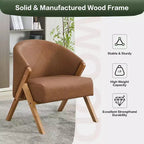 Sillón de estilo moderno, material PU, cómoda silla de lectura acolchada, sofá sin reposabrazos, adecuado para sala de estar y dormitorio