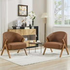 Sillón de estilo moderno, material PU, cómoda silla de lectura acolchada, sofá sin reposabrazos, adecuado para sala de estar y dormitorio