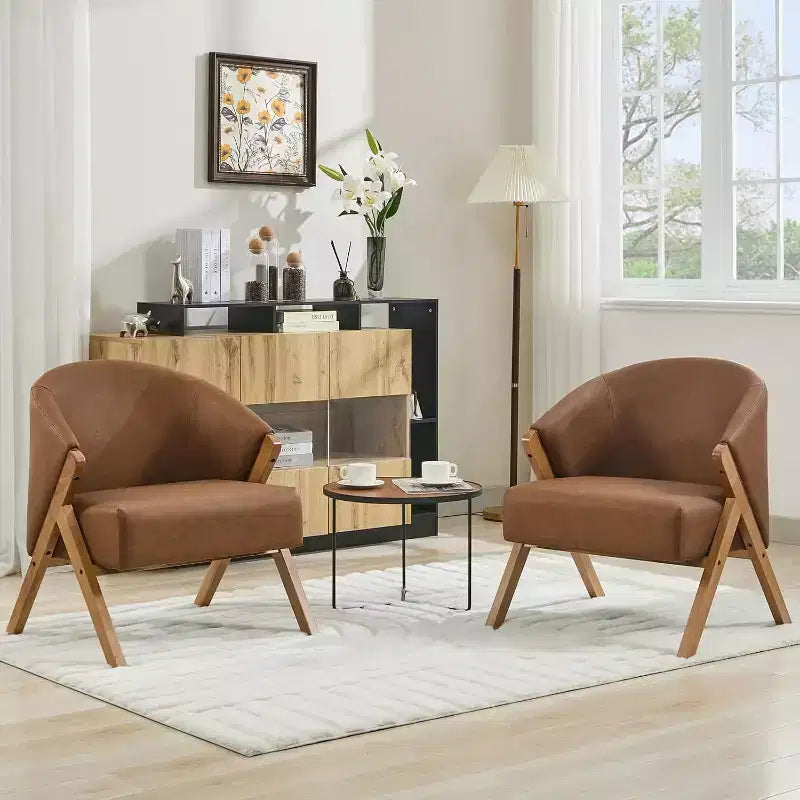 Sillón de estilo moderno, material PU, cómoda silla de lectura acolchada, sofá sin reposabrazos, adecuado para sala de estar y dormitorio