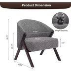 Sillón de estilo moderno, material PU, cómoda silla de lectura acolchada, sofá sin reposabrazos, adecuado para sala de estar y dormitorio