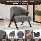 Sillón de estilo moderno, material PU, cómoda silla de lectura acolchada, sofá sin reposabrazos, adecuado para sala de estar y dormitorio