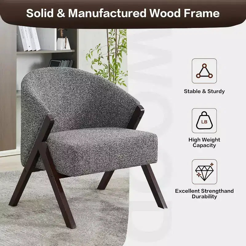 Sillón de estilo moderno, material PU, cómoda silla de lectura acolchada, sofá sin reposabrazos, adecuado para sala de estar y dormitorio
