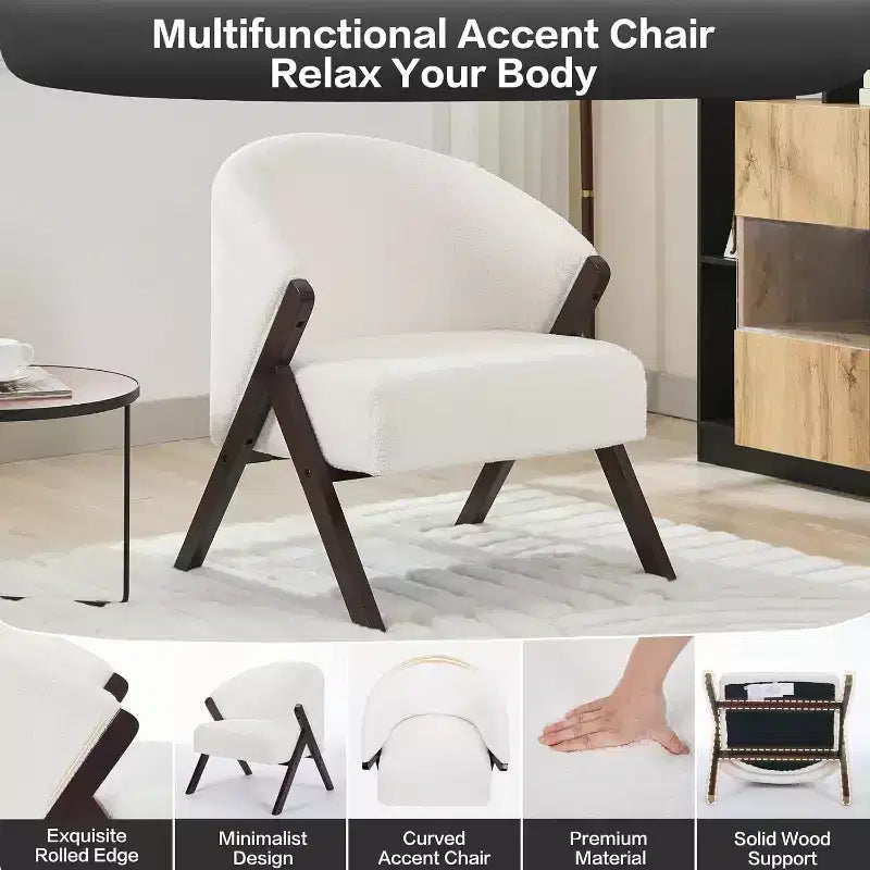 Sillón de estilo moderno, material PU, cómoda silla de lectura acolchada, sofá sin reposabrazos, adecuado para sala de estar y dormitorio