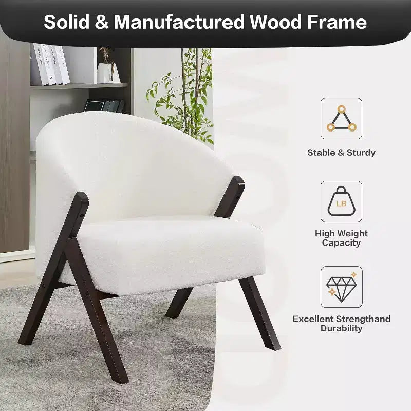 Sillón de estilo moderno, material PU, cómoda silla de lectura acolchada, sofá sin reposabrazos, adecuado para sala de estar y dormitorio