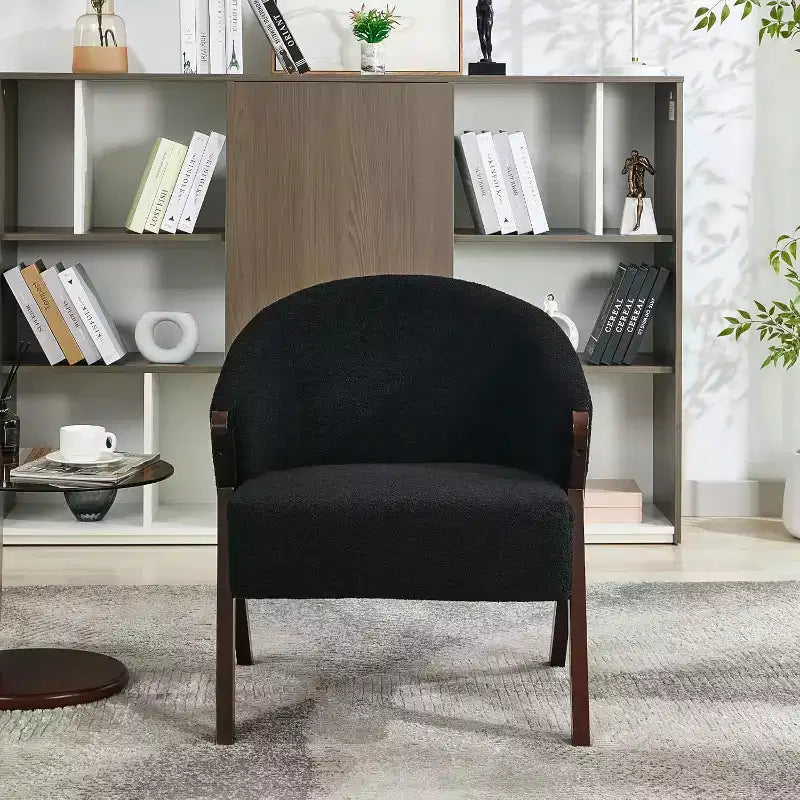 Sillón de estilo moderno, material PU, cómoda silla de lectura acolchada, sofá sin reposabrazos, adecuado para sala de estar y dormitorio