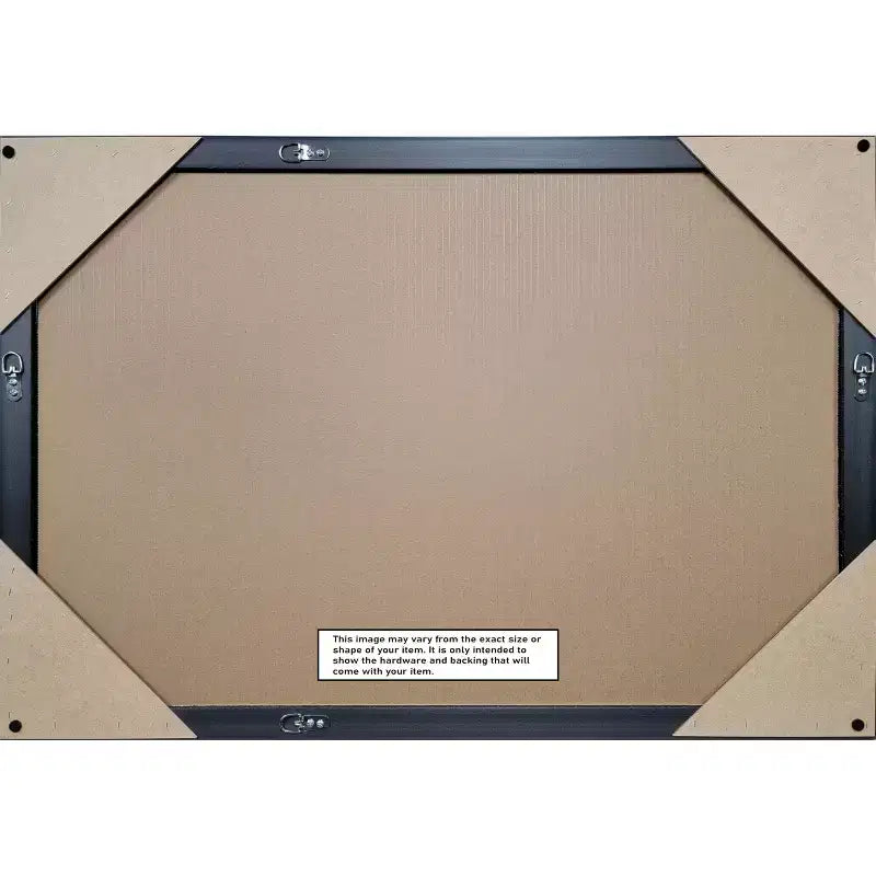 Espejo de pared de baño Amanti Art Driftwood Tan Petite Bevel de madera 28.75 x 22.75 pulgadas