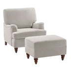 Juego de sillón y otomana tapizados modernos Candor de GDFStudio